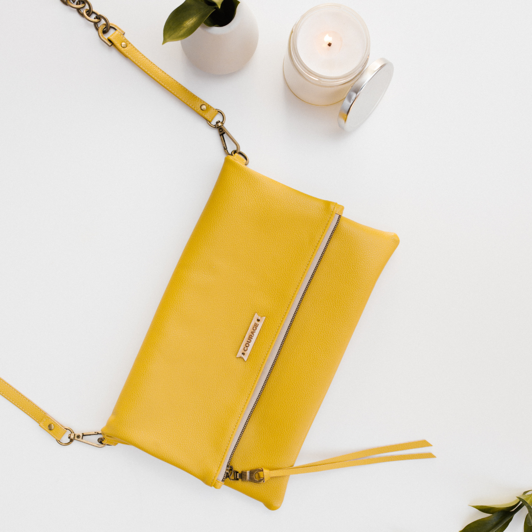 DREAMER foldover bag | MUSTARD