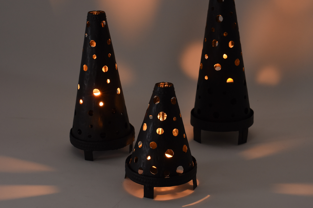 Metal Cone Lanterns