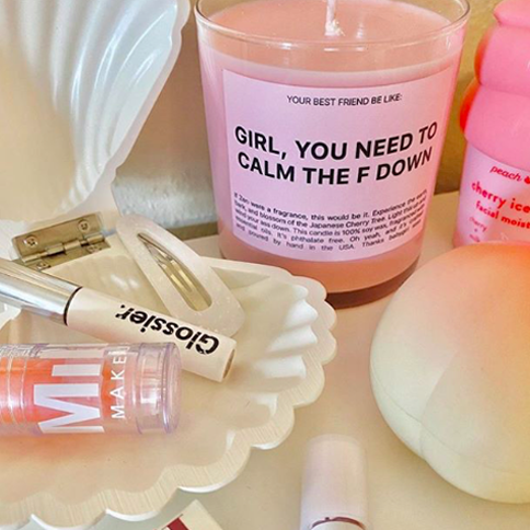 CALM THE F DOWN CANDLE